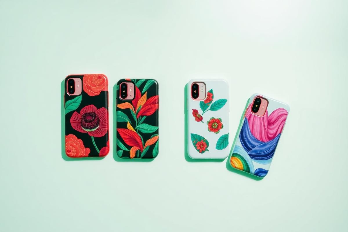 Custom printed phone cases produced by the vending machine